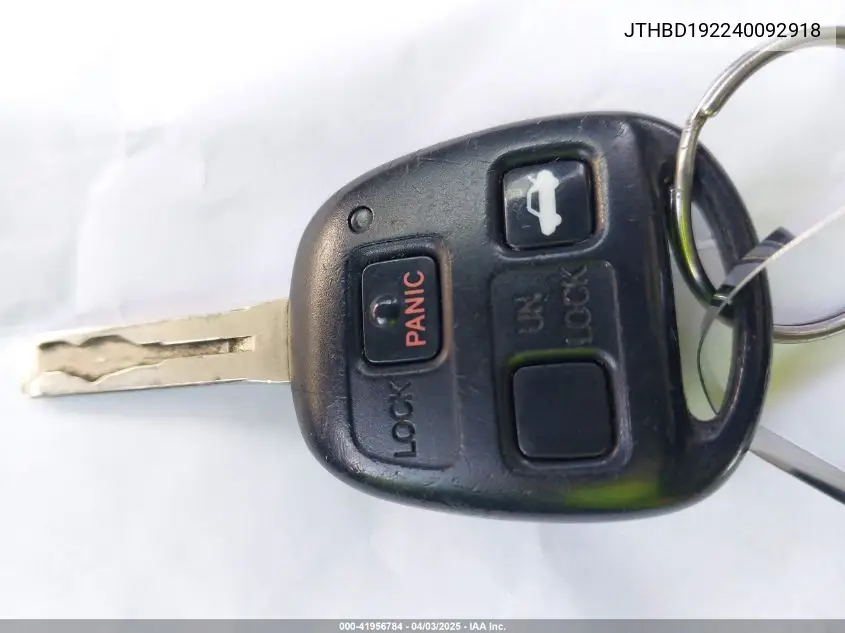 2004 Lexus Is 300 VIN: JTHBD192240092918 Lot: 41956784