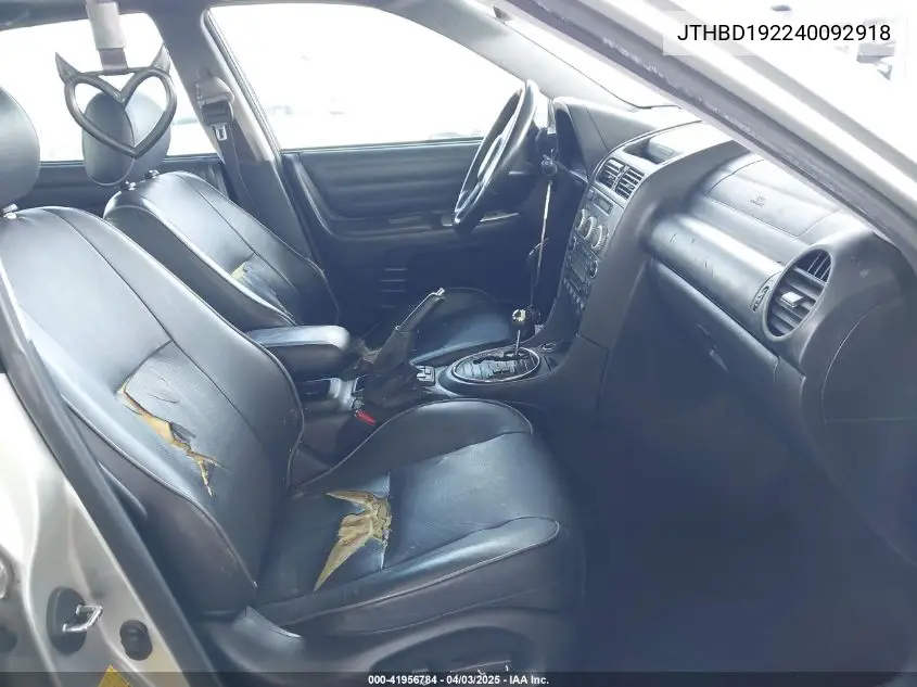 2004 Lexus Is 300 VIN: JTHBD192240092918 Lot: 41956784
