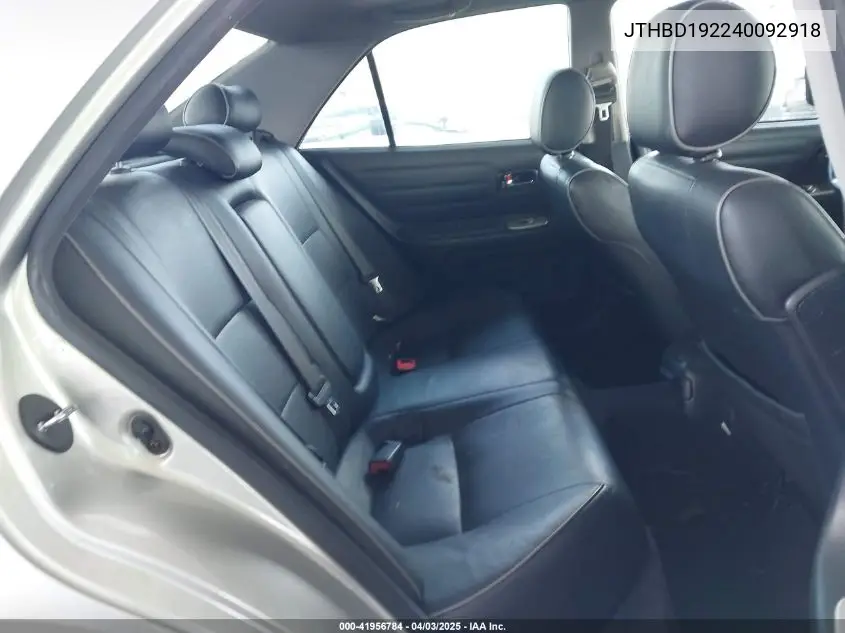 2004 Lexus Is 300 VIN: JTHBD192240092918 Lot: 41956784