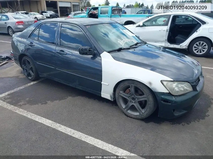 2004 Lexus Is 300 VIN: JTHBD192040093209 Lot: 42077339
