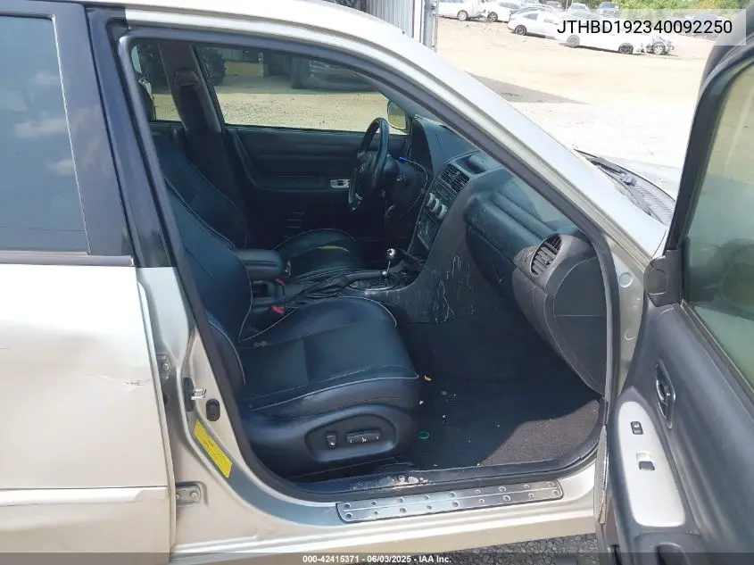 2004 Lexus Is 300 VIN: JTHBD192340092250 Lot: 42415371