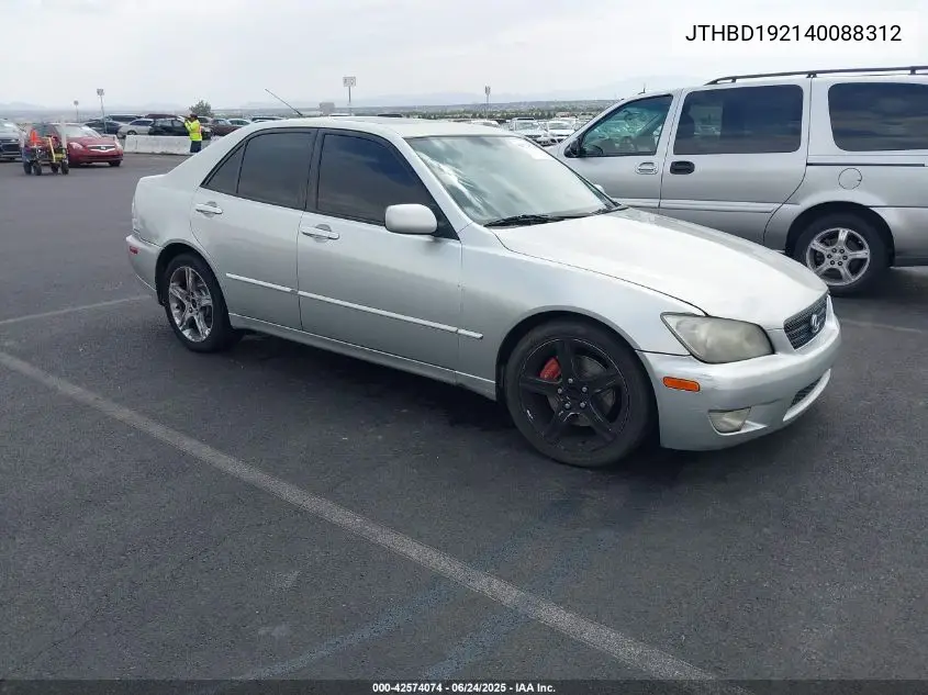 2004 Lexus Is 300 VIN: JTHBD192140088312 Lot: 42574074