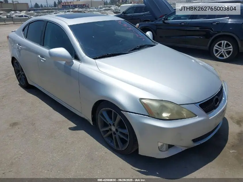 2006 Lexus Is 250 VIN: JTHBK262765003804 Lot: 42588630