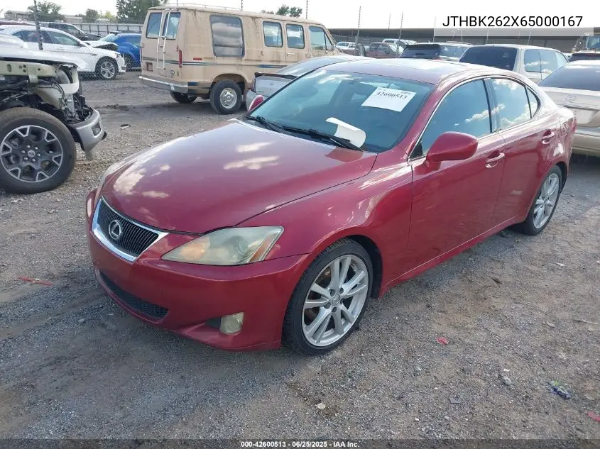 2006 Lexus Is 250 VIN: JTHBK262X65000167 Lot: 42600513