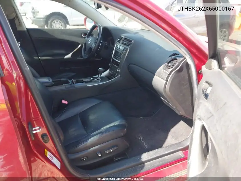 2006 Lexus Is 250 VIN: JTHBK262X65000167 Lot: 42600513