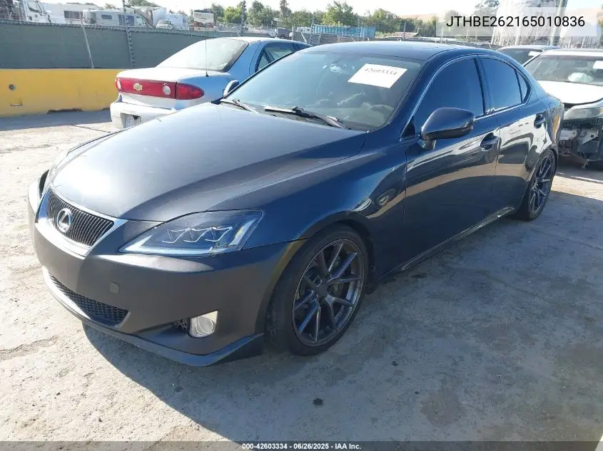 2006 Lexus Is 350 VIN: JTHBE262165010836 Lot: 42603334