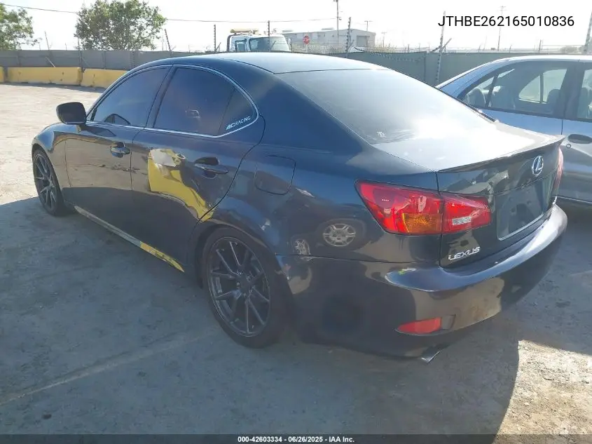 2006 Lexus Is 350 VIN: JTHBE262165010836 Lot: 42603334