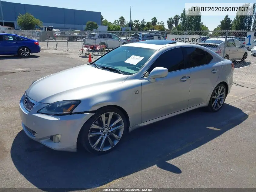 2006 Lexus Is 350 VIN: JTHBE262065007832 Lot: 42632337