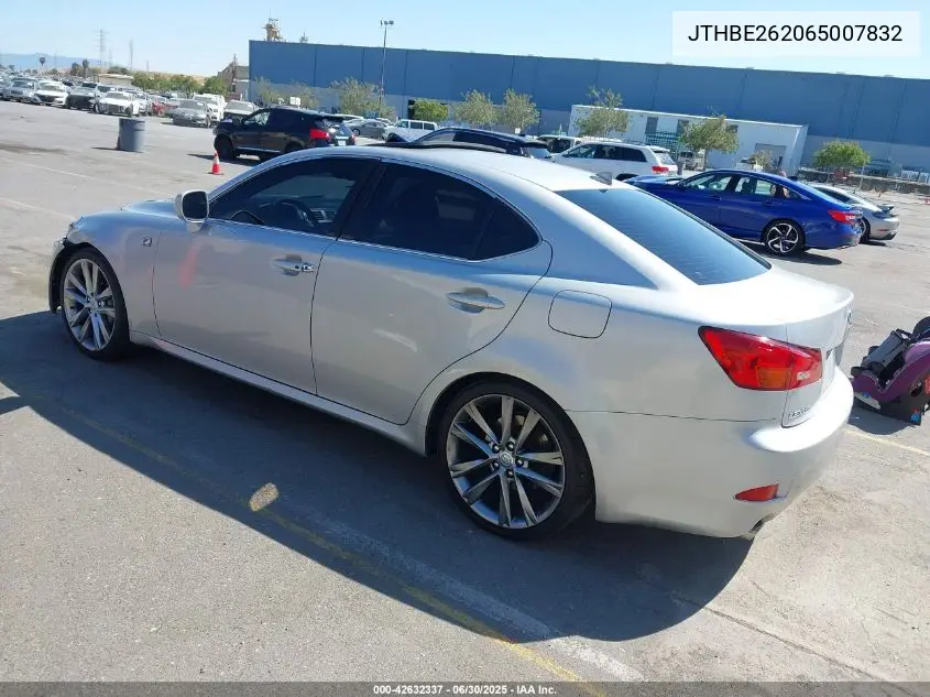 2006 Lexus Is 350 VIN: JTHBE262065007832 Lot: 42632337