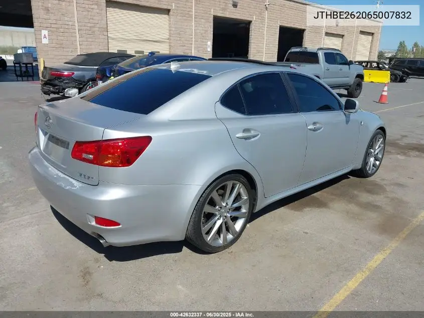 2006 Lexus Is 350 VIN: JTHBE262065007832 Lot: 42632337