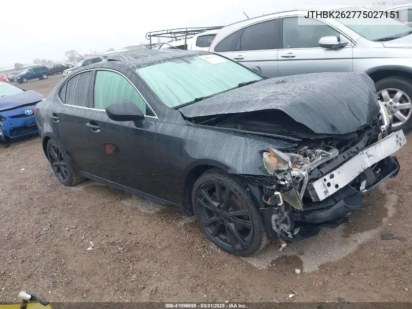 2007 Lexus Is 250 VIN: JTHBK262775027151 Lot: 41896058