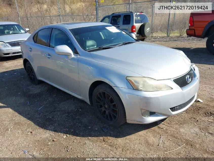 2007 Lexus Is 250 VIN: JTHCK262172019424 Lot: 41982557