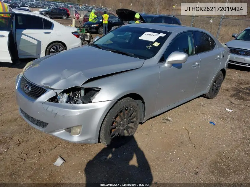 2007 Lexus Is 250 VIN: JTHCK262172019424 Lot: 41982557