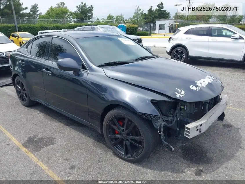 2007 Lexus Is 250 VIN: JTHBK262675028971 Lot: 42190583