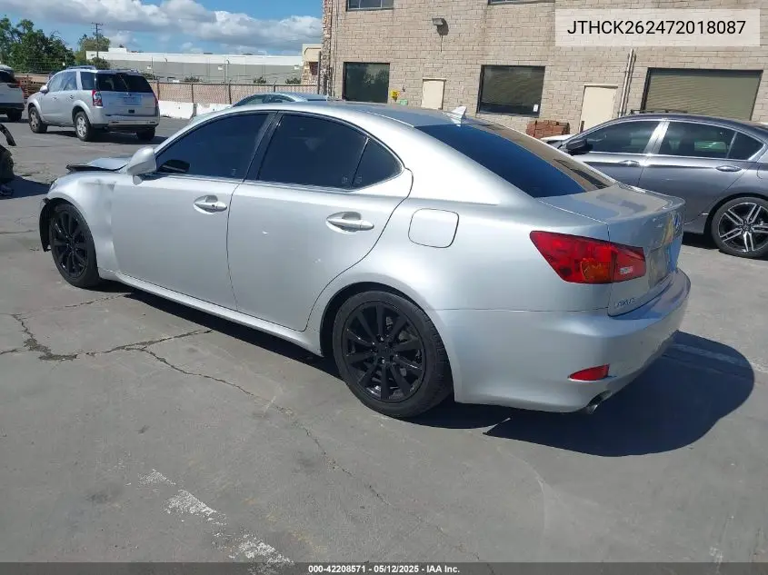 2007 Lexus Is 250 VIN: JTHCK262472018087 Lot: 42208571