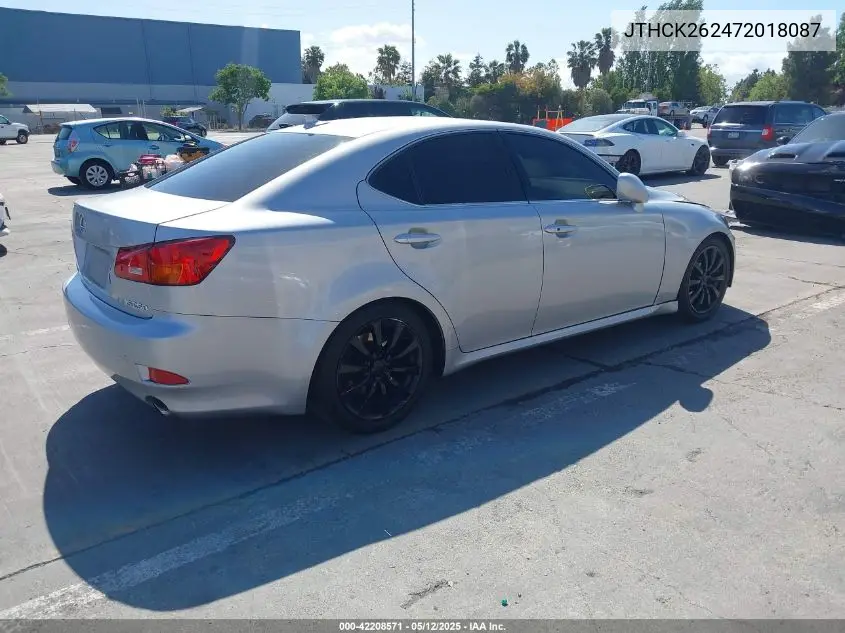 2007 Lexus Is 250 VIN: JTHCK262472018087 Lot: 42208571