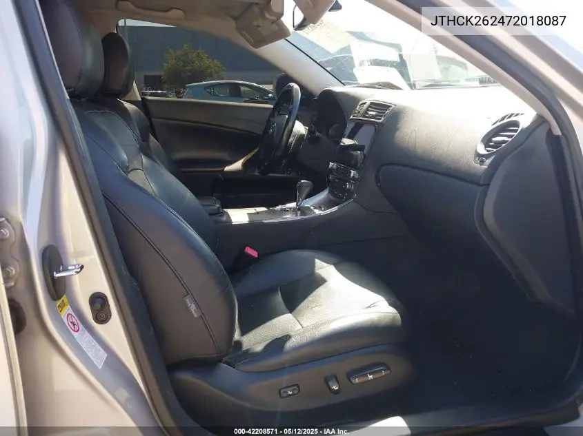 2007 Lexus Is 250 VIN: JTHCK262472018087 Lot: 42208571