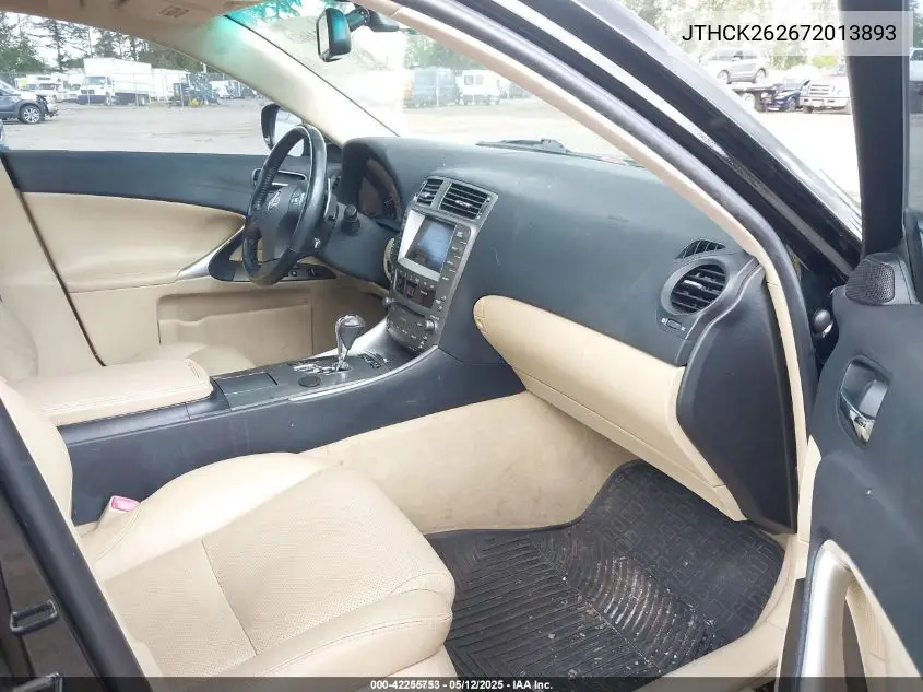2007 Lexus Is 250 VIN: JTHCK262672013893 Lot: 42255753