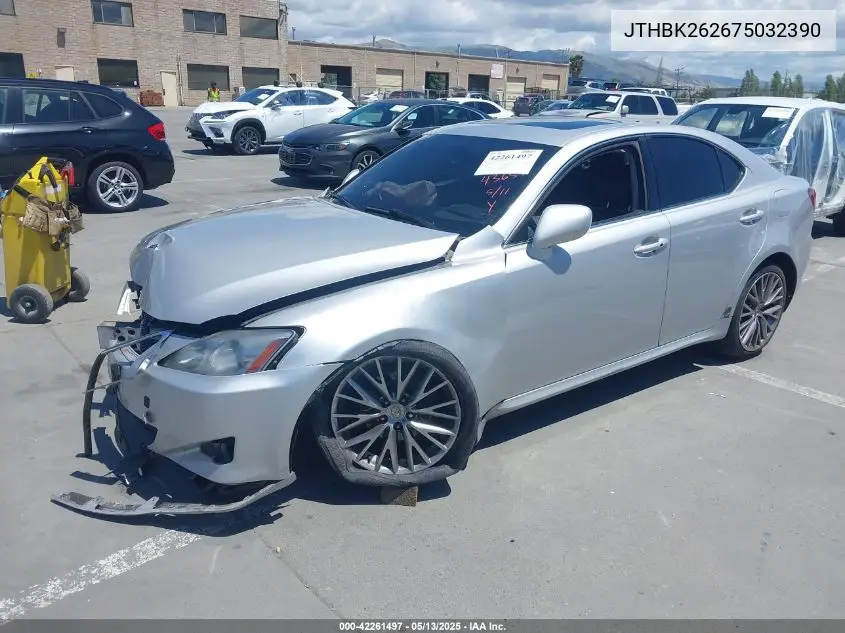 2007 Lexus Is 250 VIN: JTHBK262675032390 Lot: 42261497