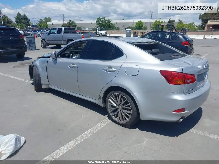 2007 Lexus Is 250 VIN: JTHBK262675032390 Lot: 42261497