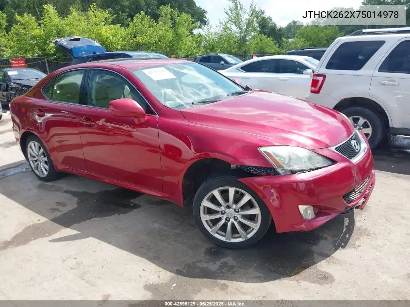 2007 Lexus Is 250 VIN: JTHCK262X75014978 Lot: 42595129