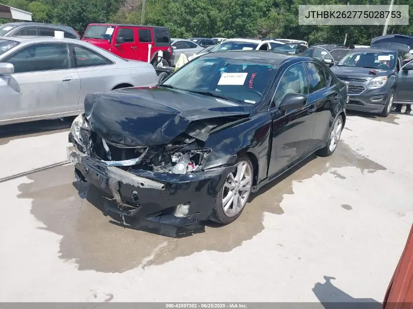 2007 Lexus Is 250 VIN: JTHBK262775028753 Lot: 42597302
