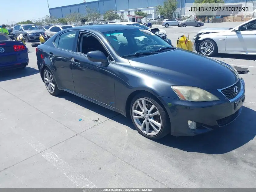 2007 Lexus Is 250 VIN: JTHBK262275032693 Lot: 42598946