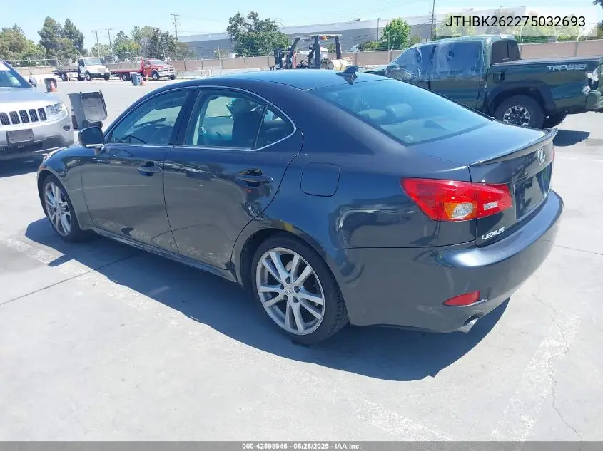2007 Lexus Is 250 VIN: JTHBK262275032693 Lot: 42598946