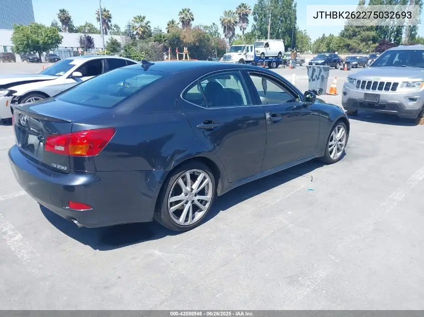 2007 Lexus Is 250 VIN: JTHBK262275032693 Lot: 42598946