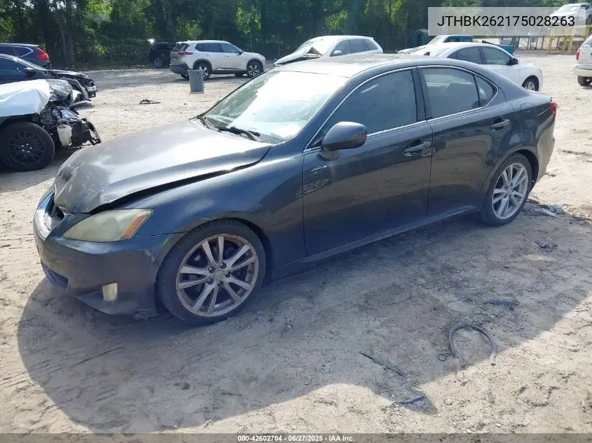 2007 Lexus Is 250 VIN: JTHBK262175028263 Lot: 42602704