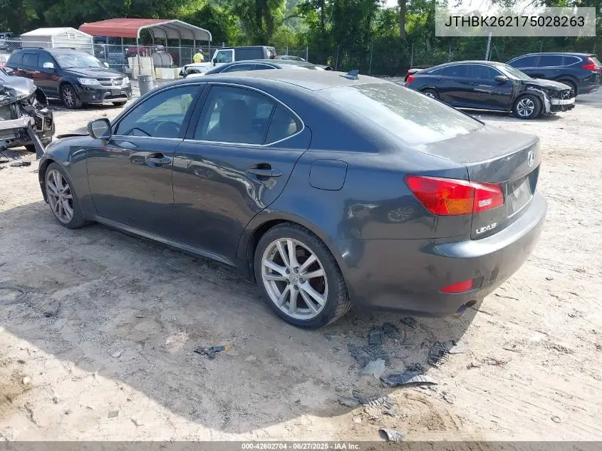 2007 Lexus Is 250 VIN: JTHBK262175028263 Lot: 42602704