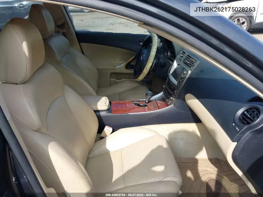 2007 Lexus Is 250 VIN: JTHBK262175028263 Lot: 42602704