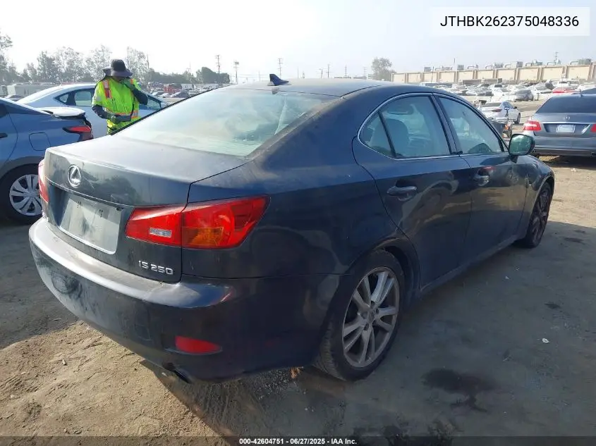 2007 Lexus Is 250 VIN: JTHBK262375048336 Lot: 42604751