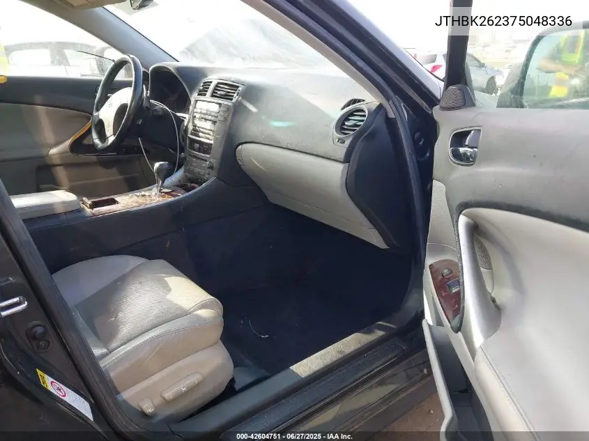 2007 Lexus Is 250 VIN: JTHBK262375048336 Lot: 42604751