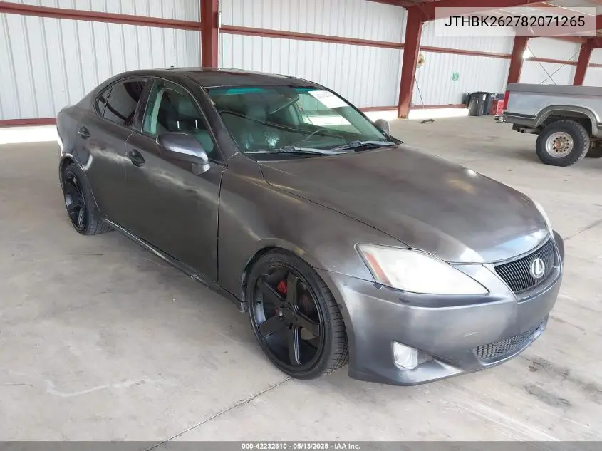 2008 Lexus Is 250 VIN: JTHBK262782071265 Lot: 42232810