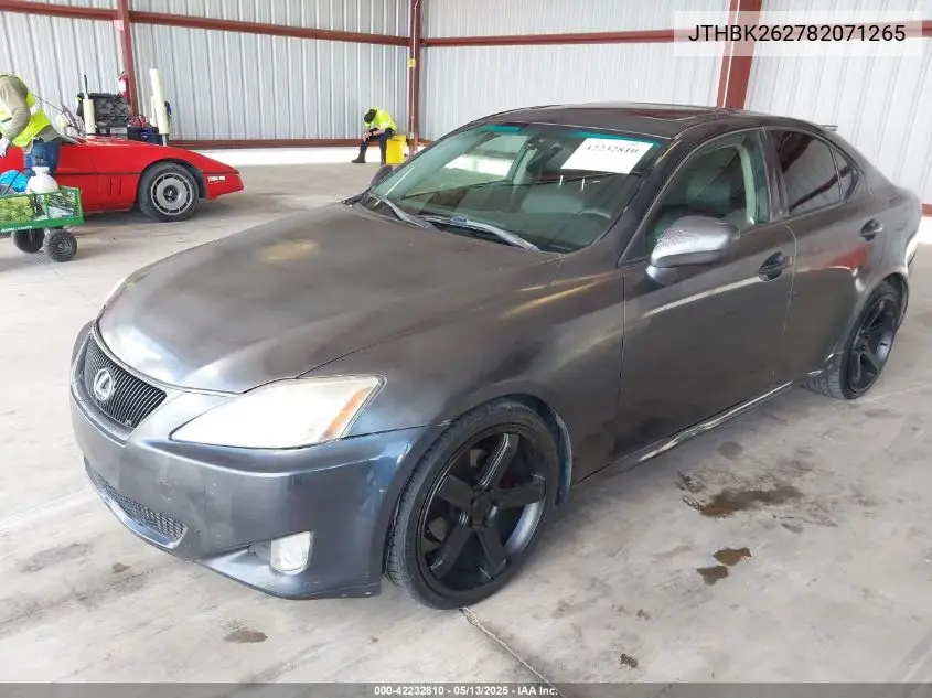 2008 Lexus Is 250 VIN: JTHBK262782071265 Lot: 42232810