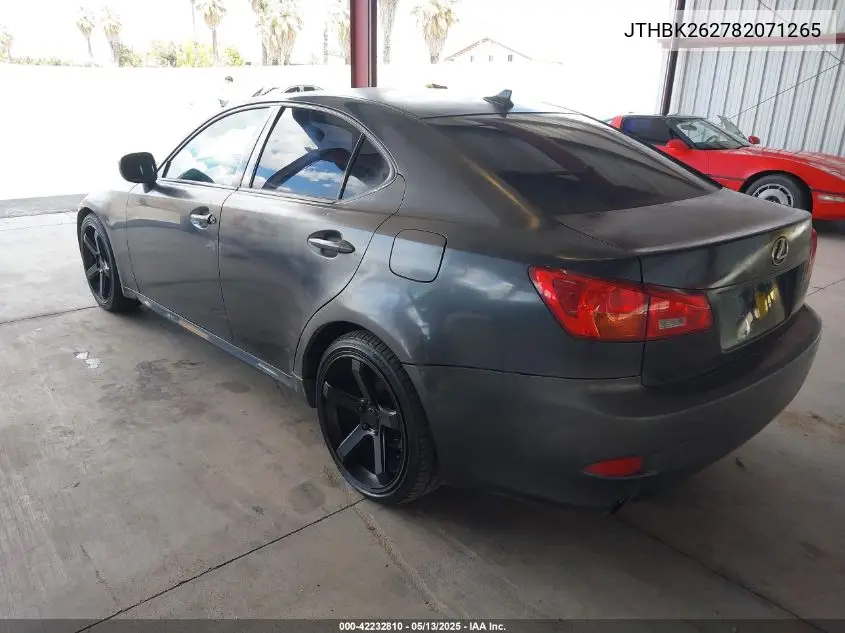 2008 Lexus Is 250 VIN: JTHBK262782071265 Lot: 42232810