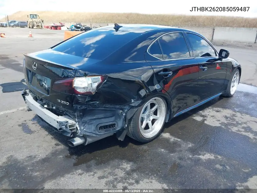 2008 Lexus Is 250 VIN: JTHBK262085059487 Lot: 42233389