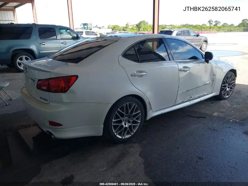 2008 Lexus Is 250 VIN: JTHBK262582065741 Lot: 42588481