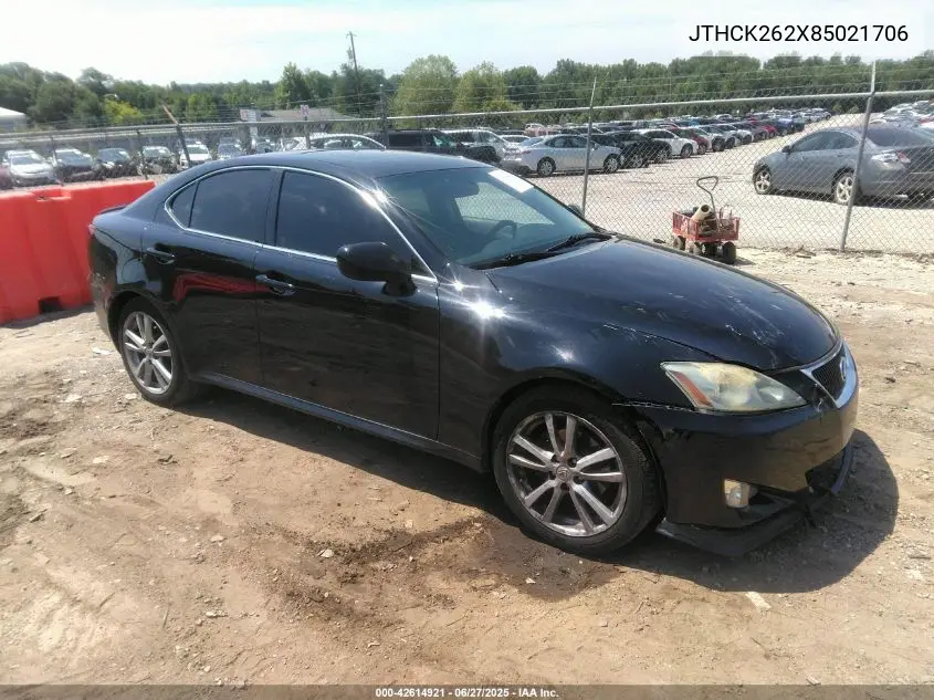 2008 Lexus Is 250 VIN: JTHCK262X85021706 Lot: 42614921