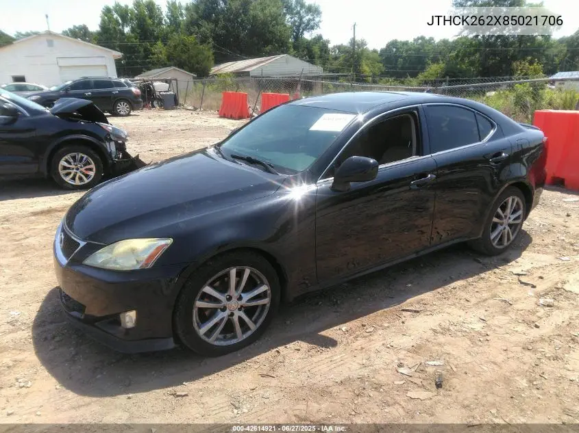 2008 Lexus Is 250 VIN: JTHCK262X85021706 Lot: 42614921