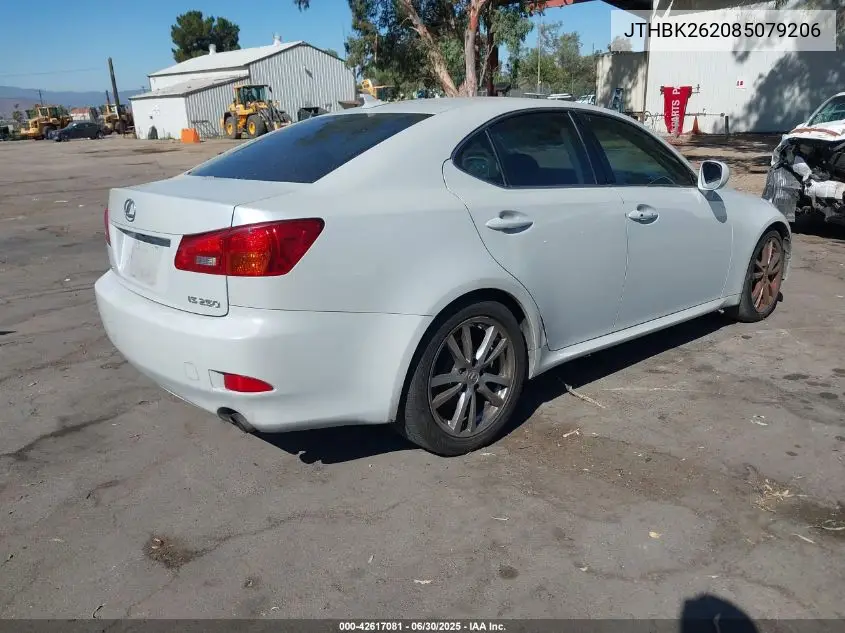 2008 Lexus Is 250 VIN: JTHBK262085079206 Lot: 42617081