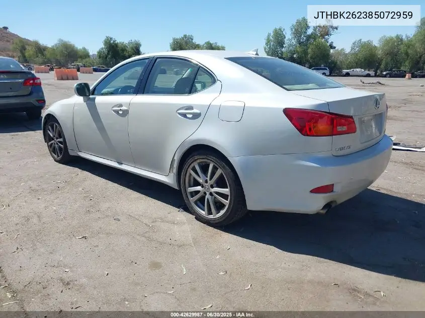 2008 Lexus Is 250 250 VIN: JTHBK262385072959 Lot: 42629987