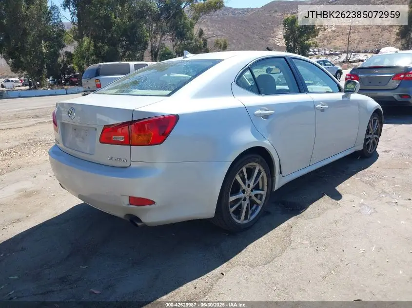 2008 Lexus Is 250 250 VIN: JTHBK262385072959 Lot: 42629987