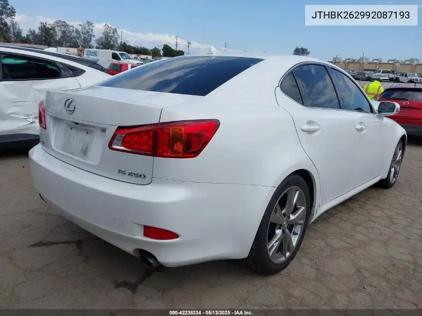 2009 Lexus Is 250 VIN: JTHBK262992087193 Lot: 42238334