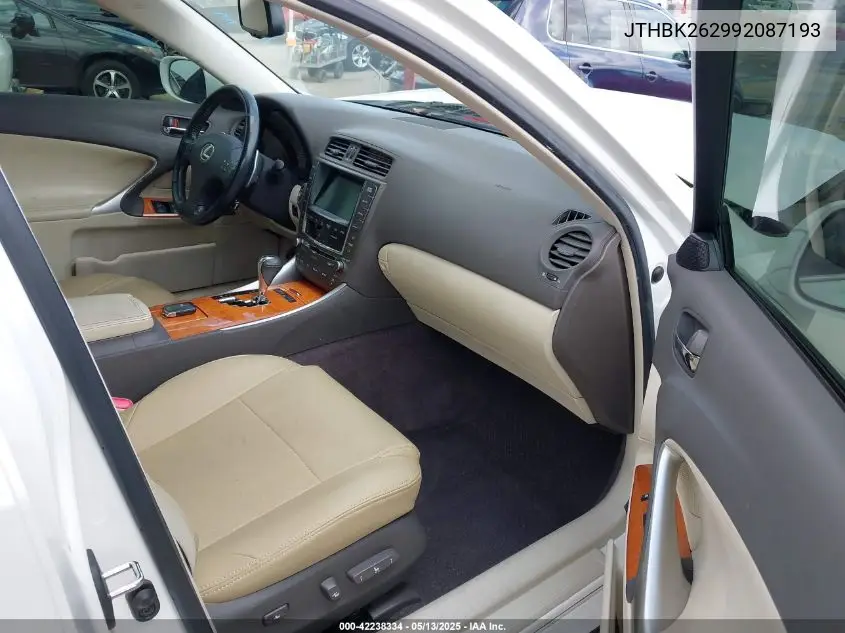 2009 Lexus Is 250 VIN: JTHBK262992087193 Lot: 42238334