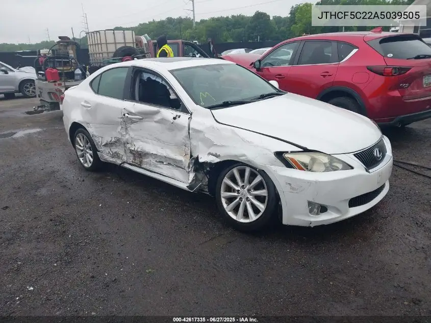 2010 Lexus Is 250 VIN: JTHCF5C22A5039505 Lot: 42617335