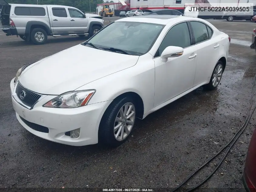 2010 Lexus Is 250 VIN: JTHCF5C22A5039505 Lot: 42617335