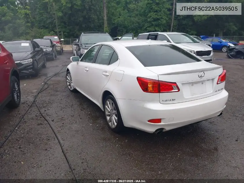 2010 Lexus Is 250 VIN: JTHCF5C22A5039505 Lot: 42617335