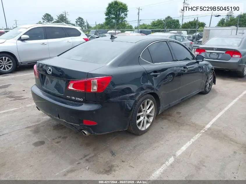 2011 Lexus Is 250 VIN: JTHCF5C29B5045190 Lot: 42172544